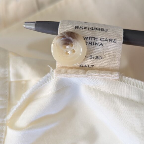 DOEN Paige pleated organic cotton-poplin shorts in color Salt NWOT Size 8 - Picture 11 of 16